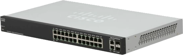 Cisco SF200-24 24-Port 10/100 Smart Switch with 2 Gigabit Ethernet ...